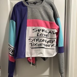 Fashion Nova Colorful Graphic Sweatsuit